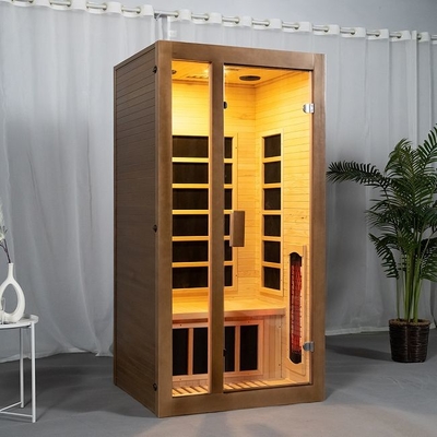 OEM lleno casero interior del tamaño de la persona de la sauna 2 del espectro de madera de la cicuta aceptable