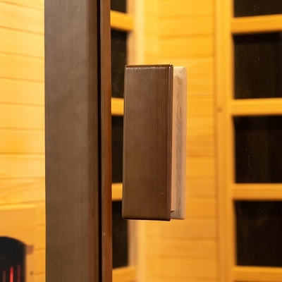 OEM lleno casero interior del tamaño de la persona de la sauna 2 del espectro de madera de la cicuta aceptable