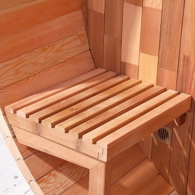 Sauna roja clara de la opinión panorámica del vapor de Cedar Wood Electric Heater Wet al aire libre