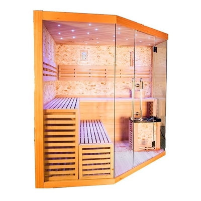 sitio de la sauna del vapor de madera de Heater Indoor Use Red Cedar de la estufa 6000W para la persona 6