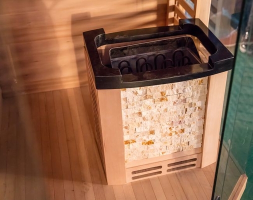 sitio de la sauna del vapor de madera de Heater Indoor Use Red Cedar de la estufa 6000W para la persona 6