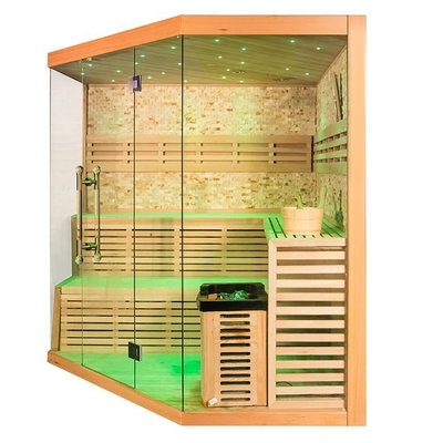 sitio de la sauna del vapor de madera de Heater Indoor Use Red Cedar de la estufa 6000W para la persona 6