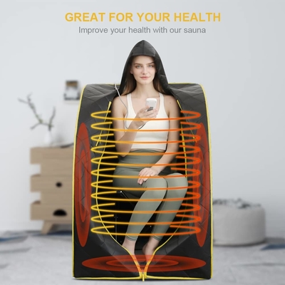 sauna infrarroja portátil del cuerpo 1 del hogar 1050W del tamaño completo de la persona con el sombrero