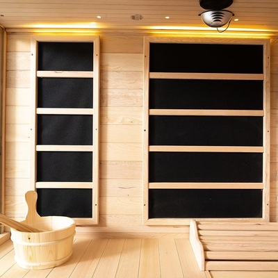 Persona infrarroja de madera sólida de la sauna 4 del vapor de la combinación interior de la cicuta