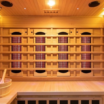 Persona infrarroja de madera sólida de la sauna 4 del vapor de la combinación interior de la cicuta