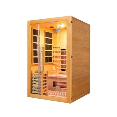 Pequeña persona de madera interior de la sauna 2 de la combinación del infrarrojo y del vapor