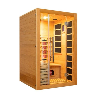 Pequeña persona de madera interior de la sauna 2 de la combinación del infrarrojo y del vapor