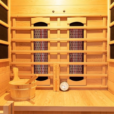 Pequeña persona de madera interior de la sauna 2 de la combinación del infrarrojo y del vapor