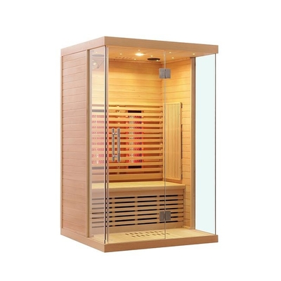 Espectro completo y sauna infrarroja de la persona de Heater Solid Wood 2 del carbono para el hogar