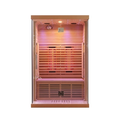 Espectro completo y sauna infrarroja de la persona de Heater Solid Wood 2 del carbono para el hogar