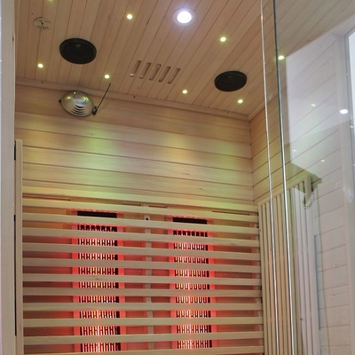 Espectro completo y sauna infrarroja de la persona de Heater Solid Wood 2 del carbono para el hogar
