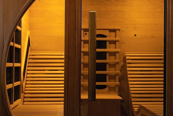 Panel de carbono de espectro completo Sauna de infrarrojo lejano Cedrón rojo 0.C - 65.C Temperatura de funcionamiento