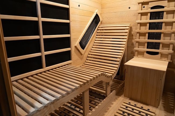 Panel de carbono de espectro completo Sauna de infrarrojo lejano Cedrón rojo 0.C - 65.C Temperatura de funcionamiento
