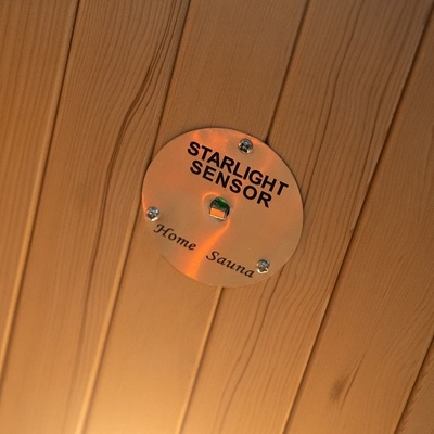 Pequeño de madera de madera sólido de lujo de la cicuta 1 de la sauna infrarroja casera canadiense de la persona