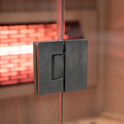 Pequeño de madera de madera sólido de lujo de la cicuta 1 de la sauna infrarroja casera canadiense de la persona