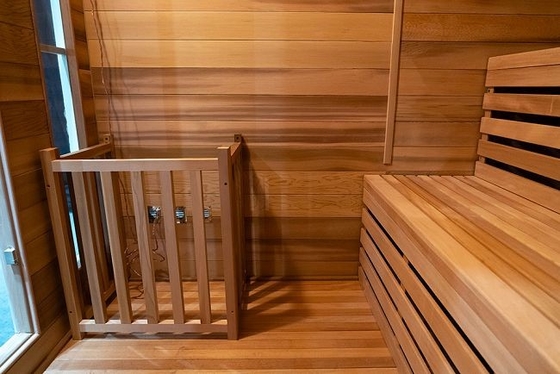Cicuta magnífica al aire libre Cedar Wood 5 - 6 personas cuecen sauna al vapor con el tejado