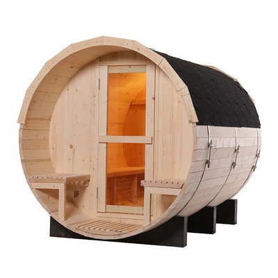 Sauna al aire libre del barril del vapor tradicional grande de madera sólida con la estufa 6KW