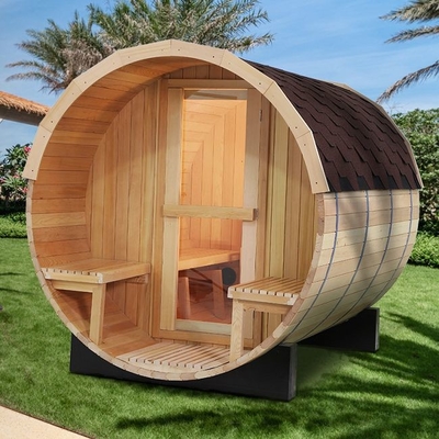 Sauna al aire libre del barril del vapor tradicional grande de madera sólida con la estufa 6KW
