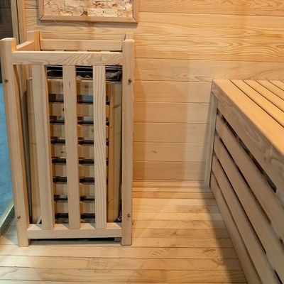 Sitio casero tradicional de madera sólido lujoso 3000W de la sauna de la persona de la cicuta 3