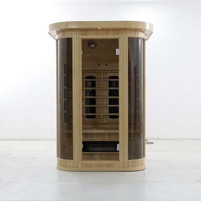 persona casera infrarroja de madera sólida interior del sitio 2 de la sauna del espectro completo 1750W