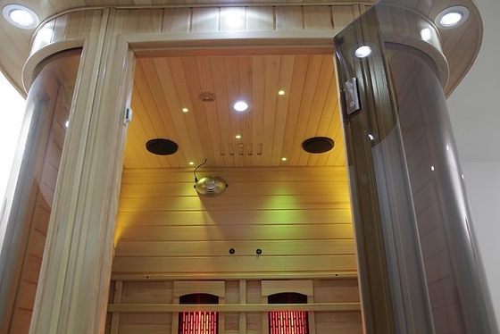 persona casera infrarroja de madera sólida interior del sitio 2 de la sauna del espectro completo 1750W