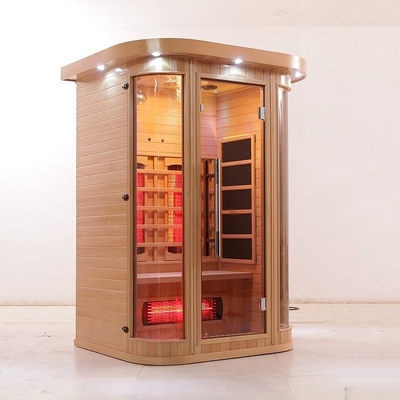 persona casera infrarroja de madera sólida interior del sitio 2 de la sauna del espectro completo 1750W