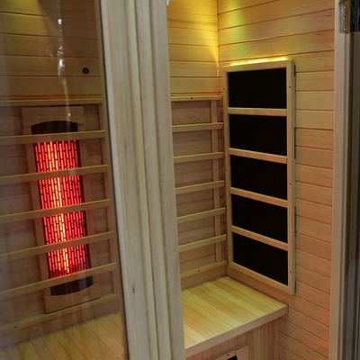 persona casera infrarroja de madera sólida interior del sitio 2 de la sauna del espectro completo 1750W