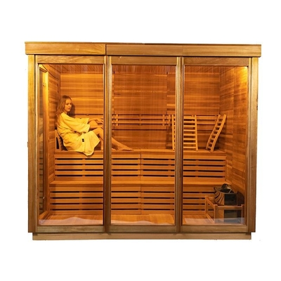 Sauna seca al aire libre de madera del OEM y del ODM con la estufa eléctrica 9KW
