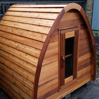 Sauna seca al aire libre de Mini Red Cedar Solid Wood para la persona 2 - 4