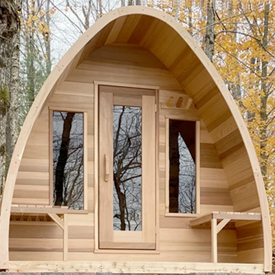 2 - Sauna seca al aire libre de madera del patio del chalet de 4 personas con la estufa eléctrica de 6 kilovatios