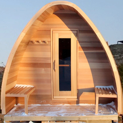 2 - Sauna seca al aire libre de madera del patio del chalet de 4 personas con la estufa eléctrica de 6 kilovatios