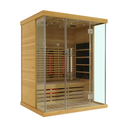 El panel de lujo Heater Full Spectrum Infrared Sauna del carbono del EMF para el hogar comercial de 3 personas