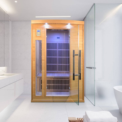El panel de madera sólido interior Heater Far Infrared Sauna Room del carbono de la familia para la persona 2