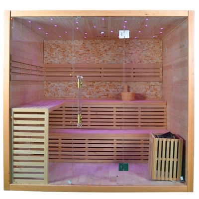 Uso interior de las personas del sitio 4 de la sauna del vapor seco de la cicuta canadiense de la madera sólida