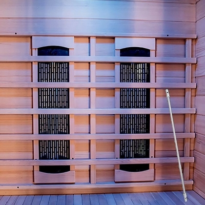 Canadian Hemlock 2 Person 1750W Home Sauna Room con sistema de seguridad