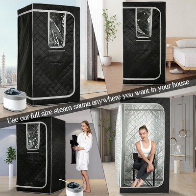 Sauna de vapor portátil de 110-120V AC 60Hz con ventanas transparentes y tela impermeable