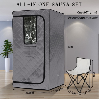 Sauna de vapor portátil de 110 - 120V AC 60Hz con diseño de ventanas transparentes
