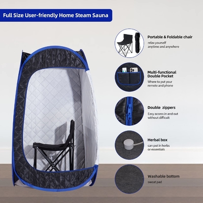Sauna de vapor portátil plegable con regulación de tiempo