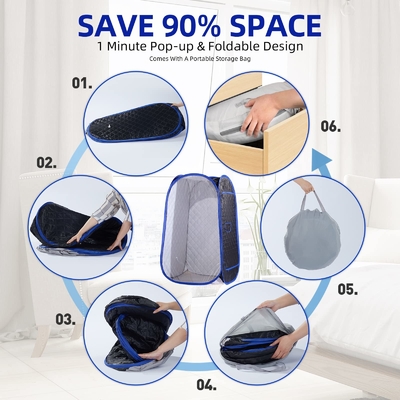 Sauna de vapor portátil plegable de tamaño completo para una persona