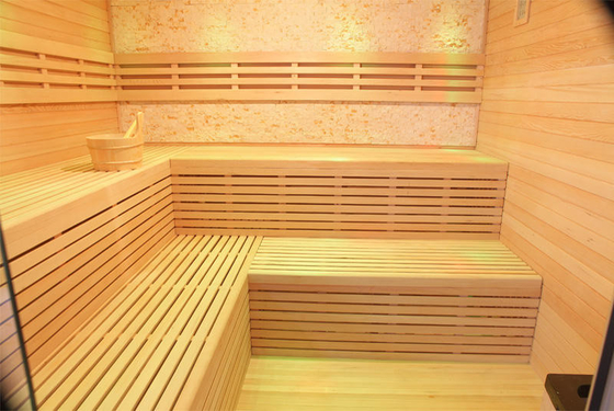 Sauna de vapor tradicional finlandesa Sala de 6kw estufa Sauna de cicuta para 3 personas