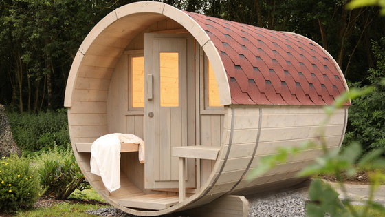 Sauna de barril exterior de madera maciza de cedro, sauna húmeda de vapor Sala de sauna tradicional