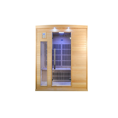 Sauna de madera seca moderna de lujo Sauna de infrarrojo lejano para el hogar 2700W
