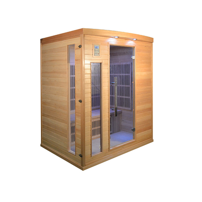 Sauna de madera seca moderna de lujo Sauna de infrarrojo lejano para el hogar 2700W