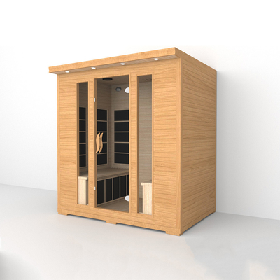 Red Cedar Sauna de infrarrojos para 4 personas Sala de sauna de infrarrojos lejanos