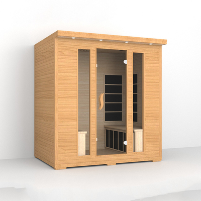 Red Cedar Sauna de infrarrojos para 4 personas Sala de sauna de infrarrojos lejanos