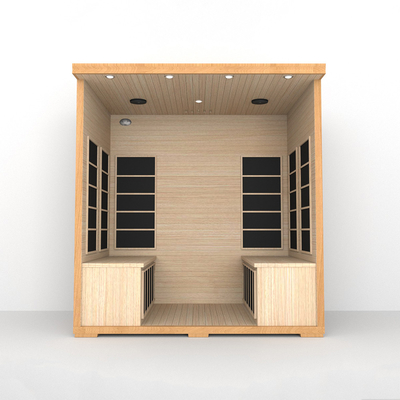 Red Cedar Sauna de infrarrojos para 4 personas Sala de sauna de infrarrojos lejanos