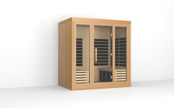 ODM OEM Madera sólida Sala de sauna de infrarrojos lejanos grande para 4 personas