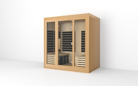ODM OEM Madera sólida Sala de sauna de infrarrojos lejanos grande para 4 personas