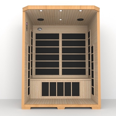 Casa de lujo interior de 3 personas Sauna de infrarrojos de espectro completo Sala para spa