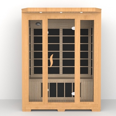 Casa de lujo interior de 3 personas Sauna de infrarrojos de espectro completo Sala para spa